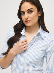Striped Cotton-Blend Blouse