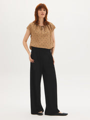 Polka Dot Dolman Sleeve Blouse