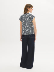 Printed Dolman Sleeve Blouse
