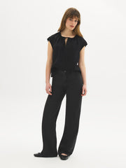 Tie-Front Dolman Sleeve Blouse