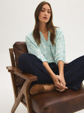 Floral Print Split Neck Blouse