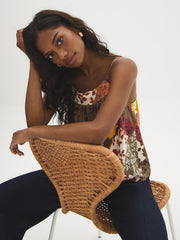 Patchwork Print Tank Top