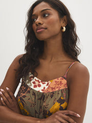Patchwork Print Tank Top