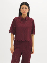 Cotton Eyelet Embroidered Blouse
