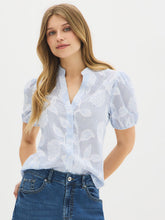 Cotton Floral Flocked Blouse