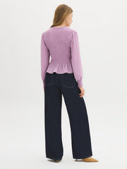 Smocked Chiffon Blouse