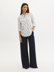 Printed Utility Blouse