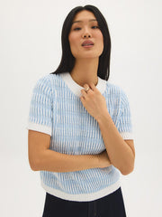 Two-Tone Chenille Sweater