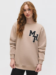"MTL" Embroidered Cotton-Blend Sweatshirt