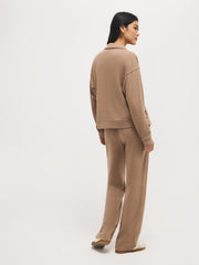 French Terry Johnny Collar Sweatshirt