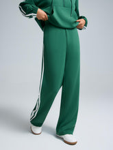Contrast Stripe Wide-Leg Cloud Fleece Pants