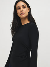 Crew Neck Top With Bell Sleeves