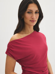 Asymmetrical Ruched Top