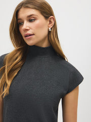 Mock Neck Cropped Top