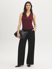 Double Layer Lace-Trim Top