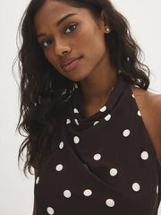 Polka Dot Halter Neck Top