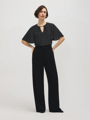 Polka Dot Flutter Sleeve Top