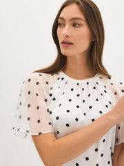 Mixed Media Printed Top