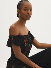 Fruit Print Ruffle Corset Top