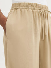 Crochet Trim Wide Leg Pants