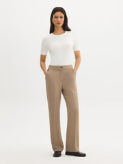 Crepe Straight-Leg Pants