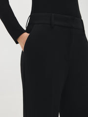 Wide-Leg Twill Pants