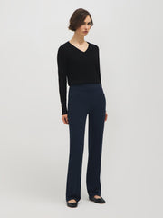 Straight Leg Crepe Pants