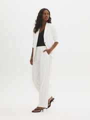 Striped Straight-Leg Pants