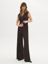 Wide-Leg Crepe Pants