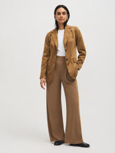 Pleated Wide-Leg Crepe Pants