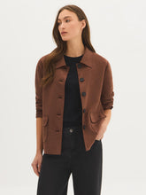 Faux Suede Notch Collar Jacket