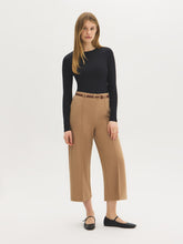 Belted Crepe Gaucho Pants