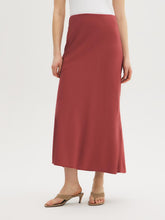 Linen-Blend Bias-Cut Skirt
