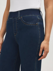Cotton-Blend Wide-Leg Jeans