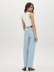 Cotton-Blend Raw Edge Jeans