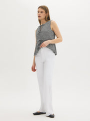 Cotton-Blend Raw Edge Jeans
