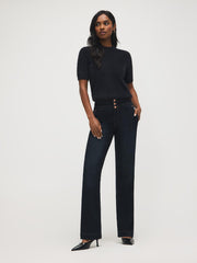 3-Button Waistband Bootcut Jeans