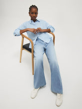 Cotton-Blend Wide-Leg Jeans