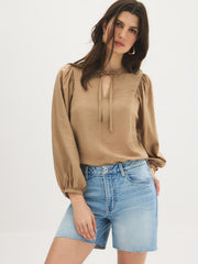 Raw Edge Cotton Denim Shorts
