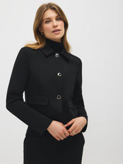 Cropped Twill Blazer