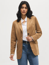 Faux Suede Blazer