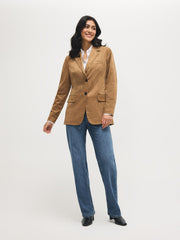 Faux Suede Blazer