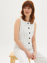Striped Tie-Back Vest Top
