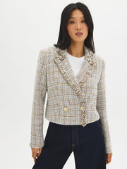 Double-Breasted Boucle Blazer