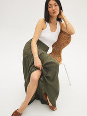 Tiered Smocked Maxi Skirt