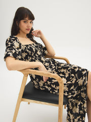 Floral Smocked Maxi Dress
