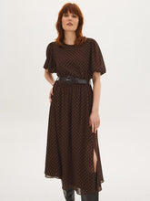 Polka Dot Chiffon Midi Dress