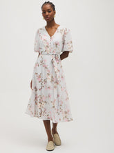 Floral Print Chiffon Midi Dress