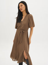 Polka Dot Chiffon Midi Dress