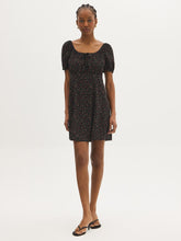 Ditsy Print Puff Sleeve Mini Dress